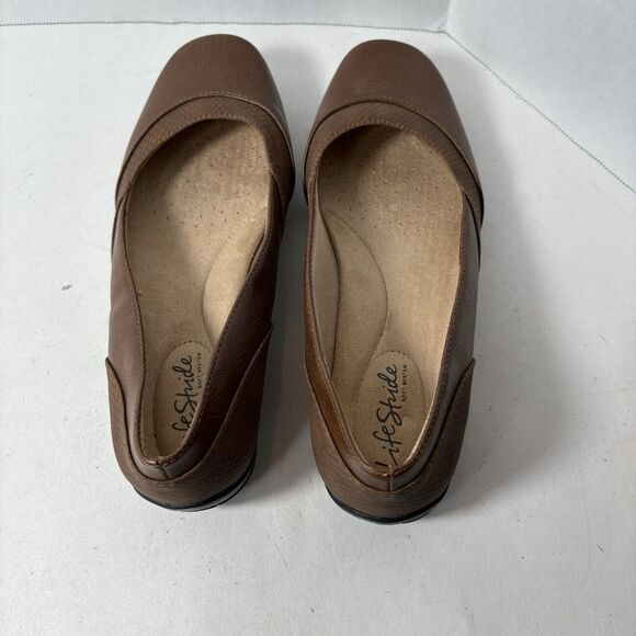LifeStride Flats Womens Size 8 W Deja Vu Ballet Brown Tan Snake Print A2‎ - Picture 6 of 10